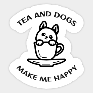 Tea and Dogs Sticker